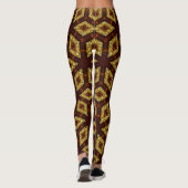 Chop Gold Root Chakra Pattern Leggings, die Psydef Leggings (Rückseite)