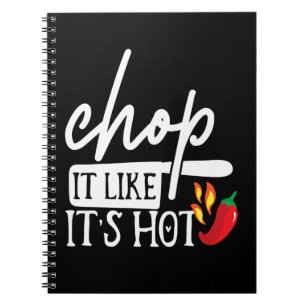 Chop It like Hot Pepper Funny Koch Geschenke Notizblock