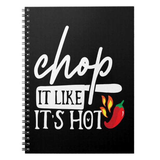 Chop It like Hot Pepper Funny Koch Geschenke Notizblock (Vorderseite)