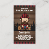 Chop! Rustikale Lumberjack Flannel Babydusche Begleitkarte (Vorderseite)