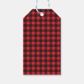 Chop! Rustikale Lumberjack Flannel Babydusche Geschenkanhänger (Rückseite)