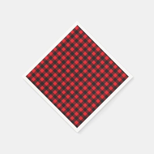 Chop! Rustikale Lumberjack Flannel Babydusche Serviette (Ecke)