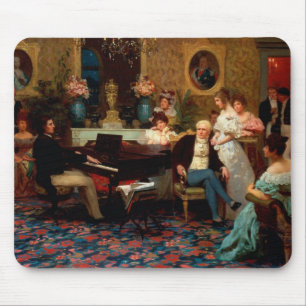 Chopin, der das Klavier spielt Mousepad