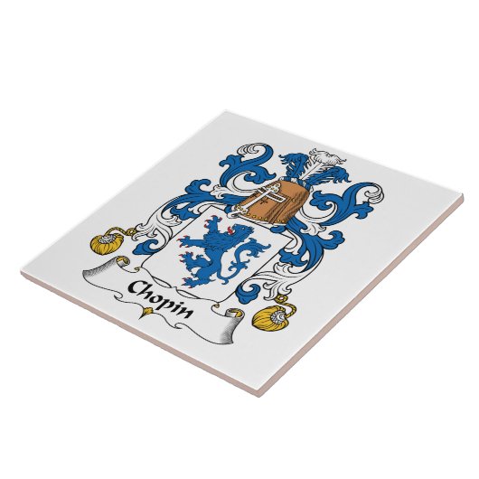 Chopin-Familienwappen Fliese (Seite)