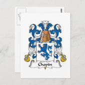 Chopin Familienwappen Postkarte (Vorne/Hinten)