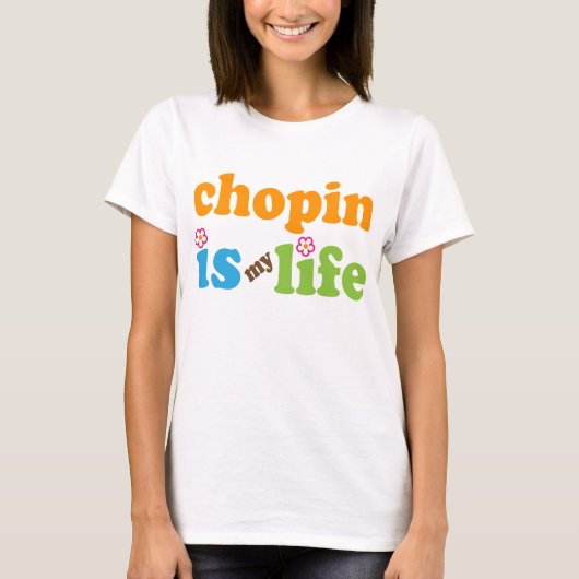 Chopin-Geschenk-Mädchen T-Shirt (Vorderseite)