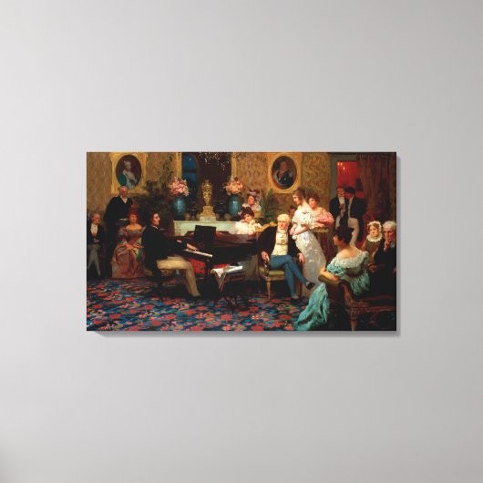 Chopin Klavier spielen Leinwanddruck (Vorderseite)