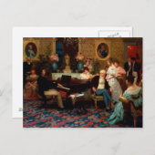 Chopin Klavier spielen Postkarte (Vorne/Hinten)