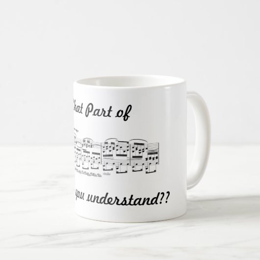 Chopin-Musik-Tasse Kaffeetasse (VorderseiteRechts)