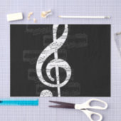 Chopin Nocturne Treble Clef. 9, Nr. 1 Seidenpapier (Handwerk)