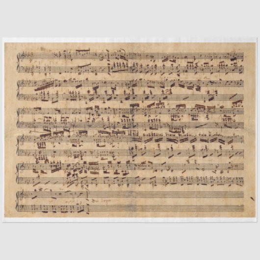 Chopin-Notendecoupage Seidenpapier (Vorderseite)