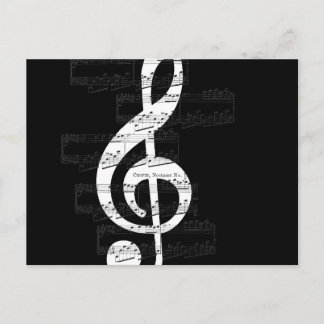 Chopin Opus 9 No 1 Treble Clef Romantische Nocturn Postkarte