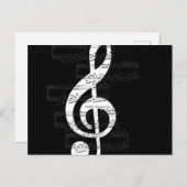 Chopin Opus 9 No 1 Treble Clef Romantische Nocturn Postkarte (Vorne/Hinten)