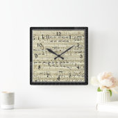 Chopin - Polonaise Quadratische Wanduhr (Zuhause)