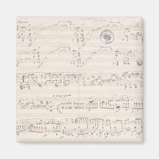 Chopin Polonez-Fantasy-Manuskript Magnet (Vorne)