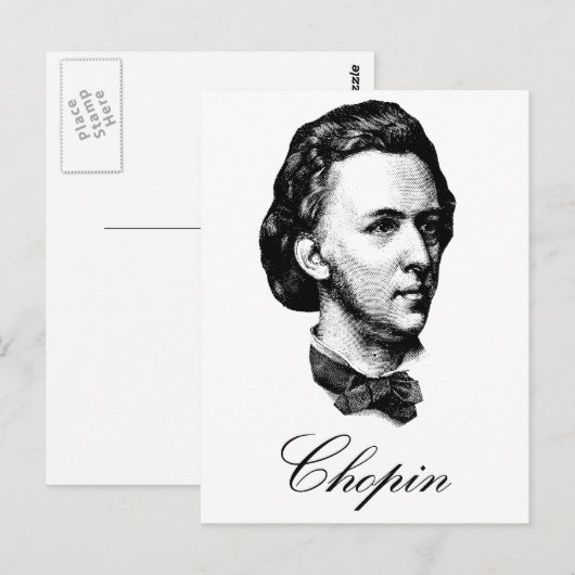 Chopin Postkarte (Vorne/Hinten)