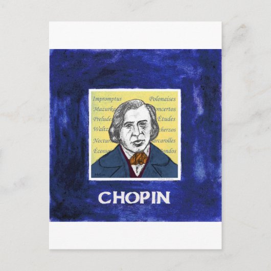 Chopin Postkarte (Vorderseite)