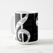 Chopin Romantic Nocturne Treble Clef. 9, Nr. 1 Kaffeetasse (Vorderseite Links)
