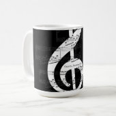 Chopin Romantic Nocturne Treble Clef. 9, Nr. 1 Kaffeetasse (Vorderseite Links)