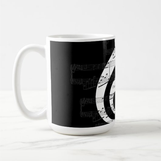 Chopin Romantic Nocturne Treble Clef. 9, Nr. 1 Kaffeetasse (Links)