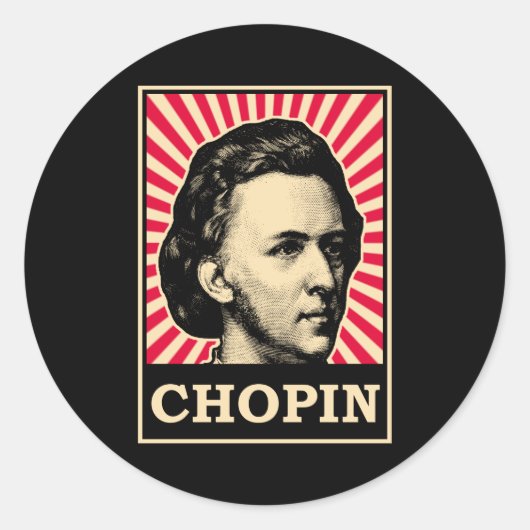 Chopin Runder Aufkleber (Vorderseite)