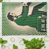 Chopin spielt Klavier im optischen Täuschungsstil Geschirrtuch (Gefaltet)