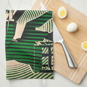 Chopin spielt Klavier im optischen Täuschungsstil Geschirrtuch (Viertel Falte)