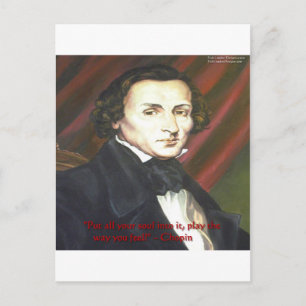 Chopin - Wie man spielt - Zitate - Geschenkkarten  Postkarte