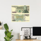 Chopins Portrait auf dem Poster der polnischen Wäh (Heimbüro)