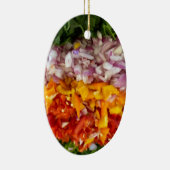 Chopped Peppers, Cilantro, Onions   Keramik Ornament (Rechts)