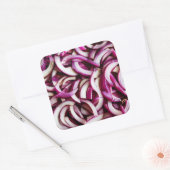 Chopped Red Onions Quadratischer Aufkleber (Umschlag)