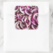 Chopped Red Onions Quadratischer Aufkleber (Tasche)