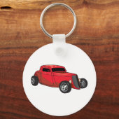 Chopped Red Street Rod Schlüsselanhänger (Vorderseite)