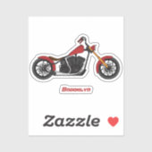 Chopper-Art Motorrad-Abbildung Aufkleber (Blatt)