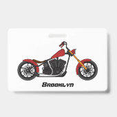 Chopper-Art Motorrad-Abbildung Ausweis (Rückseite)