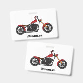 Chopper-Art Motorrad-Abbildung Ausweis (Vorder- & Rückseite)