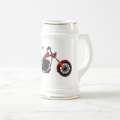 Chopper-Art Motorrad-Abbildung Bierglas (VorderseiteRechts)