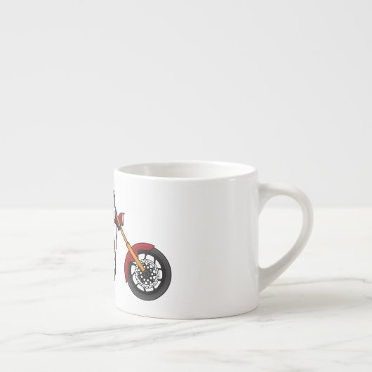 Chopper-Art Motorrad-Abbildung Espressotasse (Rechts)