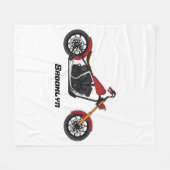 Chopper-Art Motorrad-Abbildung Fleecedecke (Vorderseite (Horizontal))