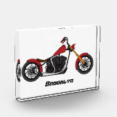 Chopper-Art Motorrad-Abbildung Fotoblock (Links)