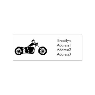 Chopper-Art Motorrad-Abbildung Gummistempel