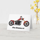 Chopper-Art Motorrad-Abbildung Karte (Gelbe Blume)