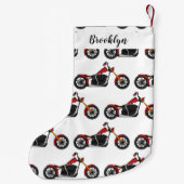 Chopper-Art Motorrad-Abbildung Kleiner Weihnachtsstrumpf (Rückseite)