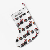 Chopper-Art Motorrad-Abbildung Kleiner Weihnachtsstrumpf (Rückseite (Hängend))