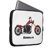 Chopper-Art Motorrad-Abbildung Laptopschutzhülle (Vorne Rechts)