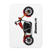 Chopper-Art Motorrad-Abbildung Magnet (Vertikal)