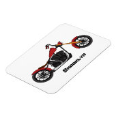 Chopper-Art Motorrad-Abbildung Magnet (Linke Seite)