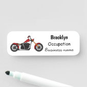 Chopper-Art Motorrad-Abbildung Namensschild (Beispiel)