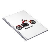 Chopper-Art Motorrad-Abbildung Notizblock (Rechte Seite)