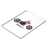 Chopper-Art Motorrad-Abbildung Notizblock (Linke Seite)
